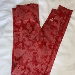 Gymshark Adapt Camo Leggings Volcanic Red